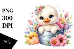 Colorful Smiling Baby Swan | Clipart Product Image 3