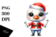 Baby Swan in Santa Suit | Clipart Product Image 3