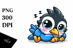 Colorful Baby Magpie | Sublimation Clipart Product Image 3