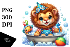 Smiling Cute Baby Lion PNG Product Image 1