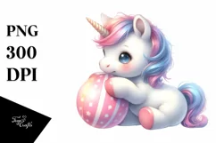 Cute Baby Unicorn Playing | Sublimation | Clipart Product Image 3