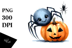 Simple Spider Halloween Clipart PNG Product Image 1