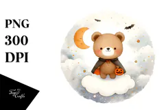 Cute Baby Bear Halloween PNG Product Image 1