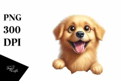 Cute Golden Retriever, Sublimation, Clipart Product Image 3