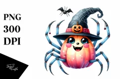 Funny Watercolor Halloween Sticker | Clipart Product Image 3