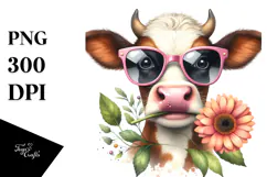 Cow with Party Hat, High-Res PNG Product Image 1