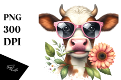 Cow with Party Hat, High-Res PNG Product Image 1