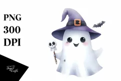 Funny Watercolor Halloween Sticker | Clipart Product Image 3
