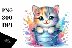 Colorful Smiling Baby Kitten | Clipart Product Image 3
