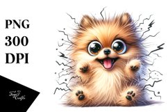 Crazy Funny Pomeranian Art | Sublimation | Clipart Product Image 3