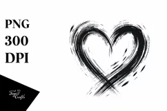 Paintbrush Style Heart, Transparent PNG Product Image 1