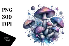 Mystical Celestial Mushroom, Transparent PNG Product Image 1