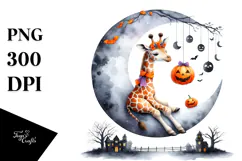 Giraffe in Halloween Costume, PNG Product Image 1