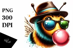 Fun Bee Portrait | Sublimation | PNG Clipart Product Image 3