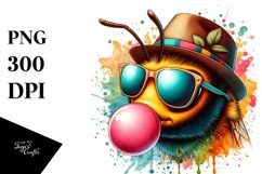 Fun Bee Portrait | Sublimation | PNG Clipart Product Image 1