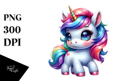 Vibrant Unicorn Dancing with Cool Haircut, PNG Product Image 1