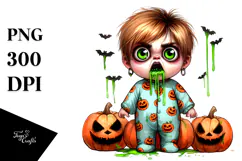 Funny Silly Haunted Doll, Soft Brush PNG Product Image 1