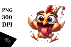 Goofy Chicken Party Hat PNG Product Image 1
