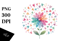 Boho Heart Flower PNG Product Image 1