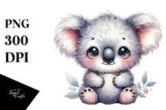 Baby Koala Digital Painting PNG Product Image 1
