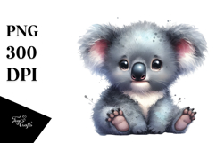 Digital Watercolor Baby Koala JPEG Product Image 1