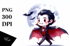 Funny Vampire Haloween Clipart PNG Product Image 1