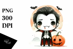 Funny Vampire Haloween Clipart PNG Product Image 1