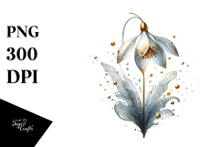 Abstract Snowdrop PNG Product Image 1