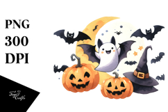 Funny Halloween Bat Clipart PNG Product Image 1