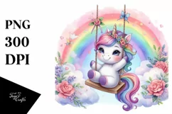 Sweet Baby Unicorn PNG Product Image 3