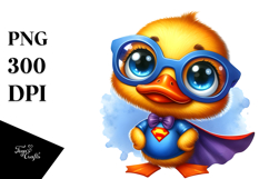 Vibrant Goofy Cute Baby Duck, Transparent PNG Product Image 1