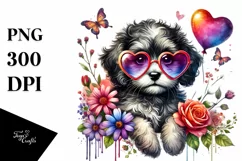 Colorful Heart Sunglasses Art PNG Product Image 1