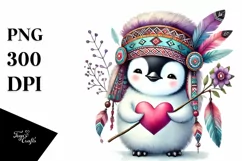 Colorful Baby Penguin PNG Product Image 1