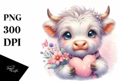 Pink Highland Cow Spring Love Flowers |T-shirt, Mug, Tumbler Product Image 8