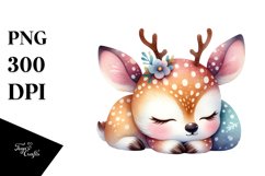 Colorful Cute Deer Sleeping Sublimation Clipart Product Image 3