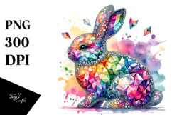 Colorful Bunny Diamonds PNG Product Image 1