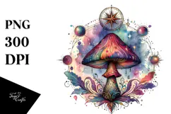 Vibrant Mushroom Tarot PNG Product Image 1