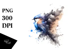 Bird with Splashes and Cloud of Dust, Transparent PNG Product Image 1