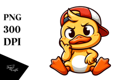 Cute Duck Casually Sitting PNG Product Image 1