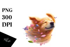 Spring Petal Dog Watercolor Pastel Product Image 3