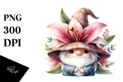 Gnome with Lily JPEG Product Image 1