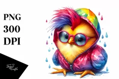 Proud Baby Chicken Playing PNG Product Image 1