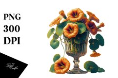 Detailed with Large Nasturtium | Sublimation Clipart Product Image 3
