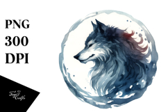 Simple Watercolor Werewolf PNG Product Image 1