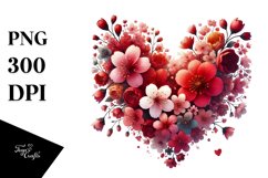 Spring Flower Heart PNG Product Image 1