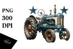 Vintage Tractor with Stars Tumbler Product Image 1