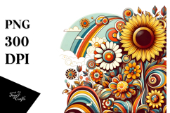 Colorfull Sunflowers PNG Product Image 1