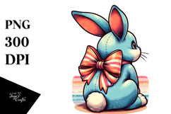 Retro Bunny Sitting PNG Product Image 1