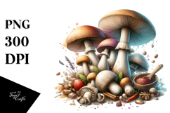 Mushroom Watercolor Splash, Transparent PNG Product Image 1