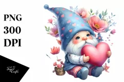 Cute Baby Gnome with Heart PNG Product Image 1